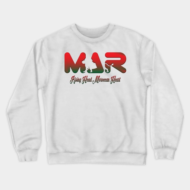 Rising Head Moroccan Heart Proudly Moroccan Gift Lovers Crewneck Sweatshirt by Mirak-store 